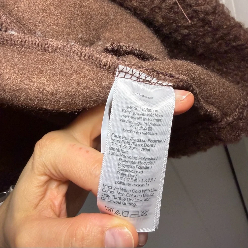 Madewell Pebbled Faux Shearling Shawl Collar Coat – Size M | Cozy Cottage - Picture 6 of 15